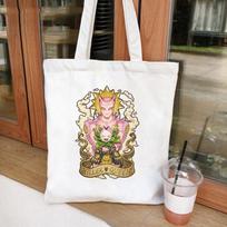 Jojo's Bizarre Adventure Printed Canvas Harajuku Shoulder Bag white