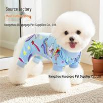 Milk Silk Pet Jumpsuit: Spring/Autumn Animal Print Pajamas for Cats/Dogs S