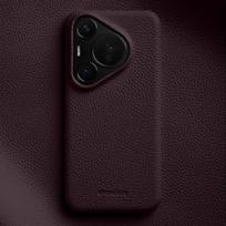 Melkco Plain Genuine Leather Case for Huawei Pura 70 80 Ultra Pura80 Pro Plus Luxury Cowhide Protective Hard Cover With Box Pura 80 Pro Plus black