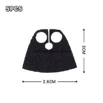5pcs/lot Cloak Action Figures Accessories Animation Series Characters Apparel Cloak Skirt Building Blocks Toys Child Gift MOC black