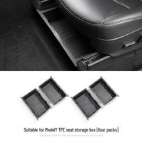 TPE Under-Seat Storage Box for Tesla Model Y - Driver & Co-Driver Drawer Style black