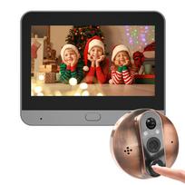 Graffiti Smart WiFi Peephole Doorbell with 3MP HD Video & Two-Way Intercom, TYPE-C Interface.