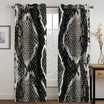 Leopardo rašto užuolaidos Madingos gyvūnų rašto langų užuolaidos 2 panelės Modernus svetainės miegamojo namų dekoras 120W270H(CM)X2PCS&Rod Pocket