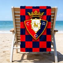 Red Blue Shield Atletico Beach Towel - Soft, Absorbent Microfiber, Lightweight, Ideal for The Beach, Parties, Travel, Camping fan gifts 70cmx140cm(27x55inch)