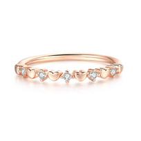 ZHOUYANG Dainty Ring For Women Delicate Thin Love Cute Light Yellow Gold CZ Midi Ring Jewelry Gift For Female R901 5