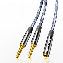 SUNKANDI Headphone Adapter 3.5mm Female to 2 Dual 3.5mm Male Mic Audio Y Splitter Cable for Headphone Tablets SpeakersGood product 0.3