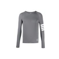 THOM BROWNE Interlock 4-Bar Stripe Crewneck T-Shirt Men's MJA001A-06770-035 M gray