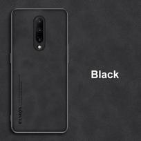 Prabangus odinis dėklas, skirtas OnePlus 7 7T 8 Pro 8T Cover Matinis silikoninis telefono dėklas, skirtas OnePlus 5 5T 6 6T One Plus 7 8 T 7Pro Coque For OnePlus 7T Pro juoda