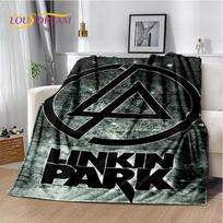 Retro Rock Band 3D L-Linkin-Park Soft Blankets,Keep Warm Throw Blanket Comfortable Blanket for Picnic Beds Sofa Home Bedroom Kid Size: 75*100cm, Weight: 230 GSM gray
