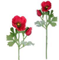 Branch - red foam poppy 44 cm