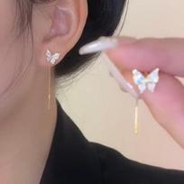 Gold Colour Mesh Zircon Earrings for Women Personality Luxurious Daily Life Accessories Party Jewelry Birthday Gifts
