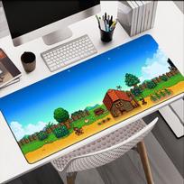 Stardew Valley XXL Mouse Pad Anime Gamer Cabinet Mousepad PC Pink Gaming Accessories Keyboard Pad Laptop Kawaii Desk Mat 800x300x2mm blue