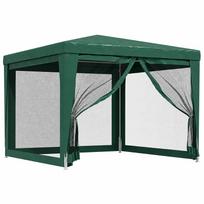 vidaXL Proginė palapinė su 4 tinklinėmis sienomis, žalia, 3x3m, HDPE