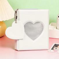 Macaron Photo Album Heart Cutout Photo Binder Portable Card Holder  Game Card Store 32 Page balta