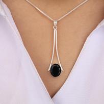 Black Onyx Gemstone 925 Sterling Silver Handmade Jewelry Women Pendant 1.79  For Thanksgiving Gift PP-69-16 beige