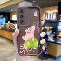 Mielas SpongeBob telefonui Neslystantis dėklas Samsung Galaxy S24 S23 S22 S21Ultra Plus S23 S21 S20 FE modeliams Silikoninis smūgiams atsparus dangtelis Galaxy S24 PLUS 5G
