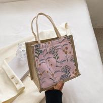 Lunch Box Bento Bag for Women New Fashion One-shoulder Handbag Versatile Ins Student Handbag gray
