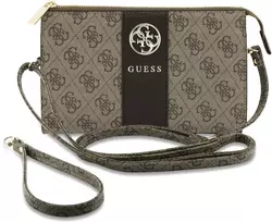 Dėklas Guess PU 4G Stripe Metal Logo rankinė ruda