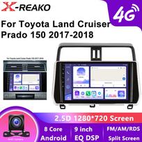 Android 12 Car Radio For Toyota Land Cruiser Prado 150 2009 - 2013 Multimedia Video Player GPS 4G 8Core Navigation Carplay Auto Stereo 8 core 4GB+64GB gray