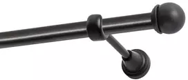 Decastyl Vienkartinis karnizas FI 19 MM Juodas 240 CM su rutuliu MAX KOWALSKI
