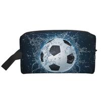 Futbolo Kamuolio Meno Rašto Laikymo Krepšiai Vyrams Moterims Nešiojama Makiažo Kosmetikos Rankinė Didelės Talpos Kelioninis Laikymo Organizatorius 25.5x16x12.5CM geltona