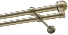 Decastyl Dviguba karnizo lazda FI 19 mm antikvarinis žalvaris 480 cm galvutė MAX KOWALSKI