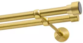 Decastyl Dviejų eilių karnizas FI 19 mm žalvarinis satininis 400 cm SLICK KOWALSKI