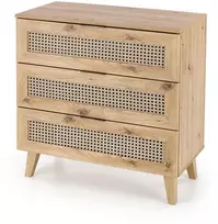 Komoda BORNEO KM-2, ąžuolo artisan / juoda