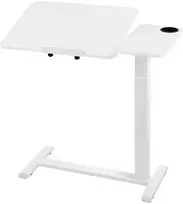 VEVOR Lovos staliukas 800 x 400 mm su ratukais baltas