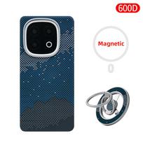 For Vivo IQOO 13 Carbon Case Aramid Fiber Kevlar Fabric Thin Hard Cover Magnetic Black Slim Light Red 600D Premium 1500D Carbon Fiber&vivo iQOO 13