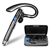 [2023 Naujos Bluetooth ausinės] Bluetooth 5.2 ausinės, viena ausis, daugiau nei 100 valandų nepertraukiamo naudojimo, belaidės ausinės, su ausies kabliuku ir ausimi, 500mAh įkrovimas