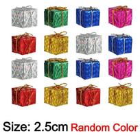 120-6Pcs Mini Xmas Foam Gifts Boxes Christmas Ornaments Gifts Xmas Tree Hanging Pendants Home Party Decorations Supply Wholesale 12PCS blue