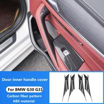 Car styling rear air conditioning vent cover decorative stickers BMW 5 Series G30 G31 carbon fiber pattern interior 4pcstwF