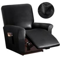 1/2 sėdynės atlošas fotelio užvalkalas Elastinis Pu odos vandeniui atsparus sofos užvalkalas Vienspalvis Lazy Boy Relax viengulės sofos užvalkalai Pradžia black
