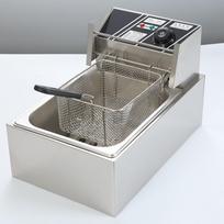 Desktop Stainless Steel Electric Deep Fryer French Fry Machine Large Capacity Multi Functional Kitchen Heating Cooker gray