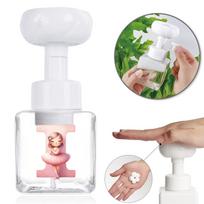250ml Foaming Hand Soap Bottle Pump Foam Dispenser Flower Shaped Foaming Tool Bathroom Accessories Ballerina Girl Pattern white