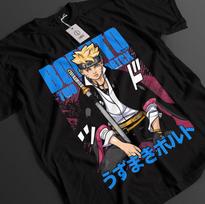 Boruto marškinėliai Naruto marškinėliai Sarada Uchiha marškinėliai Uzumaki Anime Kawaki Unisex marškinėliai L blue