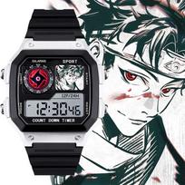 Naruto Naruto Uchi Sasuke Ratinė Akis 2D Anime Vaikams Studentams Laikrodis Žadintuvas Naktinė Lemputė Atsparus Vandeniui gray