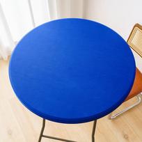 Elegant Milk Silk Round Tablecloth - Luxurious Light Feel & Elastic Fit, White Ins Style 45-56 inches