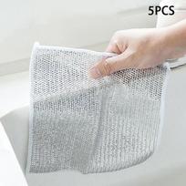 1/3/5 VNT Plieninio Viela Indų Šluostės Aliejus Geležis Indų Džiovykla Keptuvė Puodas Indai Valymo Šluostė Dvigubo Sluoksnio Servetėlė Indų Šluostės Šluostės Virtuvės įrankiai