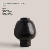 Hammer Pattern Ceramic Vase Creative Porcelain Flower Pots Desk Decoration Flower Arrangement Floral Vases Room Aesthetic Decor gray