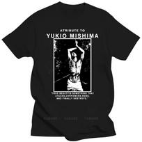 Suaugusiųjų marškinėliai paauglių mada medvilninis marškinėlis Yukio Mishima „Tikrasis grožis“ marškinėlis unisex marškinėlisdovanų moterims vyrams vintažinis marškinėlis L black