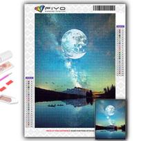 Diamond Painting Full Moon Embroidery Cross Stitch Rhinestone Home Decor Full Round 40X50CM