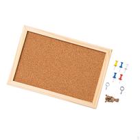 Kamštinė skelbimų lenta Virtuvė Biuras Namų nuotraukų ekranas „Pasidaryk pats“ Stačiakampis medinis 20x30cm beige