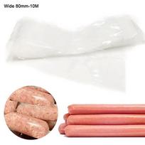 5/10 M Plastic Packaging Sausage Casing Food Grade Plastic Plastic Casings Temperature Resistant Reusable white