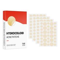144pcs/set Face Skin Care Acne Pimple Patch 2 Sizes Invisible Professional Healing Absorbing Spot Sticker Covering for Men Women 1box beige