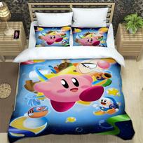Kirby Antklodės Užvalkalas Pagalvės Užvalkalas Patalynės Komplektas Suaugusiam Berniukui Mergaitei Miegamojo Dekoras Vaikų Dovana Viengulis Dvigulis Didelis Dydis 100x135cm white