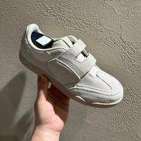 Cowhide version~ New leather Velcro thick-soled German training shoes women's suede retro sports and leisure shoes flat baseplate shoes 40 white