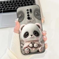 For Xiaomi Redmi 9 Case Lovely Panda Rabbit Cartoon Soft Liquid Silicone Shockproof Cover For Xiaomi Redmi 9 Prime Redmi9 Fundas Redmi 9 gray