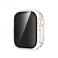 Apple Watch dėklas 46mm 45mm 40mm 41mm 44mm Privatumo ekrano apsauga Dangtelis iWatch Series 10 9 8 7 6 4 SE Apsauginis buferis iwatch S9/S8/S7 (41mm) oranžinė/gryna